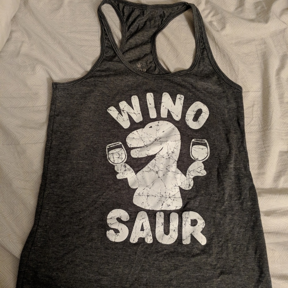 Shop 4 ever Wino-saur tank top